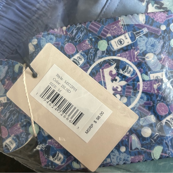 NWT Men’s Peter Millar Ocean Traffic Shark Fish Print Swim Trunks - Picture 5 of 6